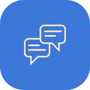 Icon of two chat bubbles