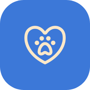 Icon of a paw in a heart shape